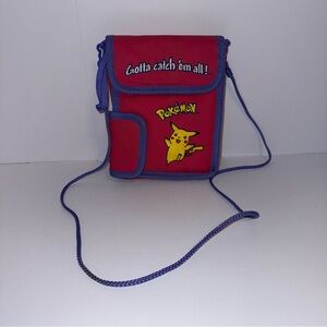 Vintage Pokemon Pikachu 90s Gameboy Color Carrying Bag/Case Pink Shoulder Bag